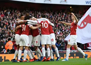 Arsenal V Burnley 2018-19 Prints: Aubameyang Scores the Winner: Arsenal 1-0 Burnley (Premier League 2018-19)