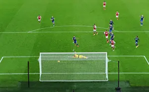 Arsenal V Southampton 2020-21 Prints: Aubameyang Scores the Winner: Arsenal Secures Victory Against Southampton in Premier League 2020-21