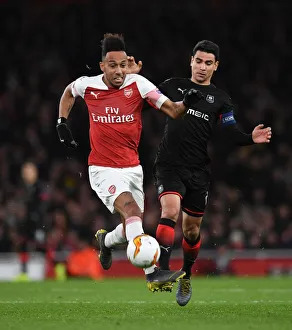 Arsenal V Stade Rennais 2018-19 Prints: Aubameyang vs. Andre: Clash at the Emirates - Arsenal vs