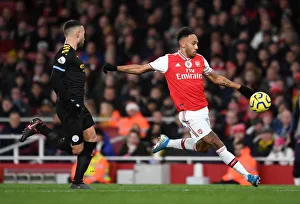Arsenal V Manchester City 2019-20 Prints: Aubameyang vs. Otamendi