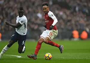 Tottenham Hotspur V Arsenal 2017-18 Prints: Aubameyang vs Sanchez: Intense Battle at Wembley - Tottenham Hotspur vs Arsenal