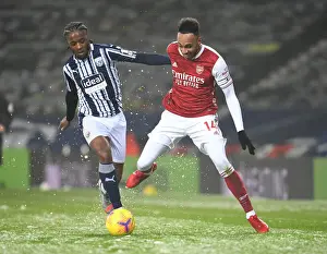 Aubameyang vs Sawyers: Intense Rivalry in Arsenal's Battle against West Bromwich Albion (Premier League, 2020-21)