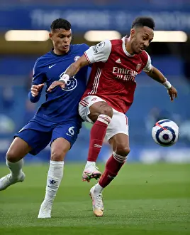 Aubameyang vs. Thiago Silva: A Premier League Battle at Stamford Bridge (Chelsea vs. Arsenal, 2021)