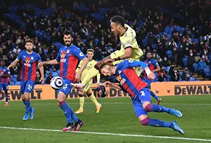 Aubameyang vs. Ward: Intense Clash in Crystal Palace vs. Arsenal Premier League Match
