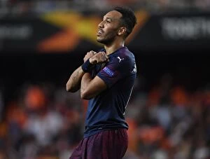 Images Dated 9th May 2019: Aubameyang's Brace: Arsenal Secures Europa League Final Spot vs