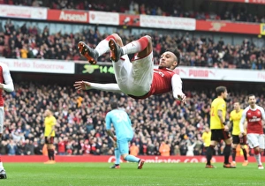 Arsenal V Watford 2017-18 Prints: Aubameyang's Brace: Arsenal vs. Watford, Premier League 2017-18