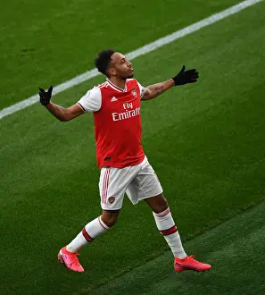 Arsenal V Everton 2019-20 Prints: Aubameyang's Brace: Arsenal's Win Against Everton in Premier League (2020)