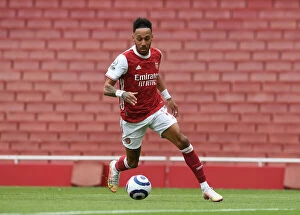 Arsenal v Brighton & Hove Albion 2020-21 Collection: Aubameyang's Brilliant Performance: Arsenal Secures Victory Against Brighton in Premier League