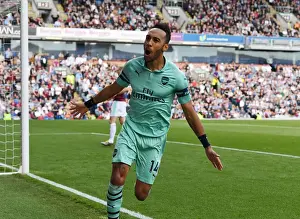 Burnley V Arsenal 2018-19 Prints: Aubameyang's Decisive Goal: Arsenal Secures Victory at Burnley (2018-19)