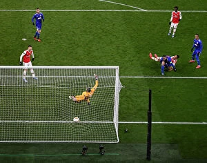Images Dated 27th February 2020: Aubameyang's Decisive Goal: Arsenal's Europa League Victory over Olympiacos