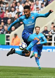 Newcastle United V Arsenal 2017-18 Prints: Aubameyang's Dramatic Goal: Arsenal Edge Newcastle in Premier League Thriller, 2017-18