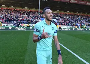 Burnley V Arsenal 2018-19 Prints: Aubameyang's Euphoria: Arsenal Clinch Victory Over Burnley (Premier League 2018-19)