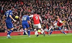Arsenal V Chelsea 2019-20 Prints: Aubameyang's Last-Minute Stunner: Arsenal Snatches Victory from Chelsea in the Premier League 2019-20
