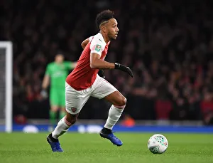 Arsenal V Tottenham Hotspur Carabao Cup 2018-19 Prints: Aubameyang's Leadership: Arsenal vs
