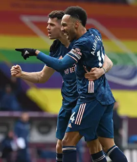 Burnley V Arsenal 2020-21 Prints: Aubameyang's Lone Goal: Arsenal's Victory in Empty Turf Moor Against Burnley (2020-21)