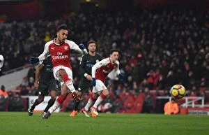 Arsenal v Manchester City 2017-18 Collection: Aubameyang's Missed Penalty: Arsenal vs Manchester City, Premier League 2017-18