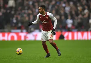 Tottenham Hotspur V Arsenal 2017-18 Prints: Aubameyang's Solo Goal Secures 1:0 Victory for Arsenal over Tottenham in Premier League