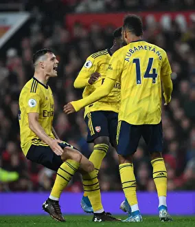 Manchester United V Arsenal 2019-20 Prints: Aubameyang's Strike: Arsenal's Dramatic Win Against Manchester United in the Premier League 2019-20