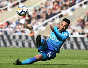 Newcastle United V Arsenal 2017-18 Prints: Aubameyang's Thrilling Goal: Arsenal Edge Newcastle United in Premier League Showdown