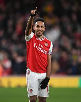 Arsenal V Everton 2019-20 Prints: Aubameyang's Thrilling Goal: Arsenal vs. Everton in Premier League