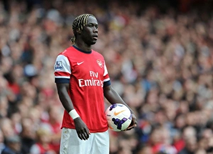 Arsenal V Norwich City 2013-14 Prints: Bacary Sagna in Action: Arsenal vs Norwich City, Premier League 2013-14