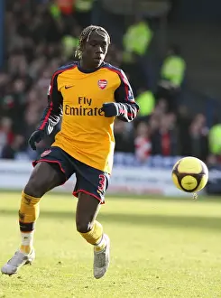 Cardiff City V Arsenal FA Cup Prints: Bacary Sagna in Action: Arsenal's Defensive Battle at Cardiff City, FA Cup 2009
