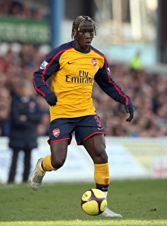 Cardiff City V Arsenal FA Cup Prints: Bacary Sagna in Action: Arsenal's Defensive Wall vs