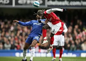 Chelsea v Arsenal 2007-08 Collection: Bacary Sagna (Arsenal) Didier Drogba (Chelsea)