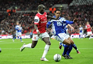 Arsenal V Birmingham City - Carlin Cup Final 2010-11 Prints: Bacary Sagna (Arsenal) Jean Beausejour (Birmingham). Arsenal 1: 2 Birmingham City