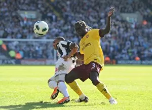 Images Dated 19th March 2011: Bacary Sagna (Arsenal) Jerome Thomas (WBA). West Bromwich Albion 2: 2 Arsenal