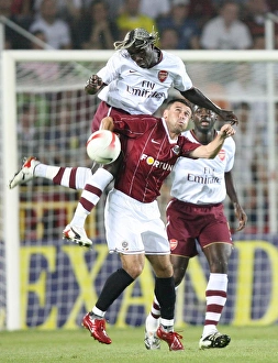 Sparta Prague v Arsenal 2007-8 Gallery: Bacary Sagna (Arsenal) Marek Kulic (Sparta Prague)
