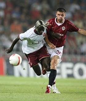 Sparta Prague v Arsenal 2007-8 Gallery: Bacary Sagna (Arsenal) Marek Kulic (Sparta Prague)