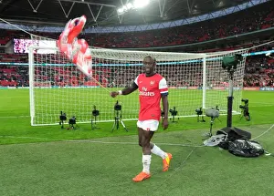 Arsenal V Wigan Athletic - FA Cup Semi Final 2014 Prints: Bacary Sagna (Arsenal) after the match. Arsenal 1: 1 Wigan Athletic. 4: 2 after penalties