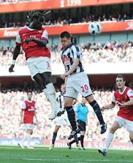 Images Dated 25th September 2010: Bacary Sagna (Arsenal) Nicky Shorey (WBA). Arsenal 2: 3 West Bromwich Albion