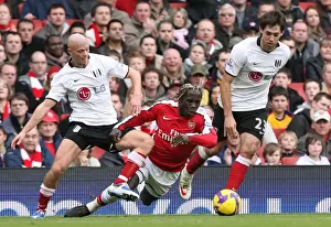 Bacary Sagna (Arsenal) Paul Konchesky & Clint Dempsey (Fulham)