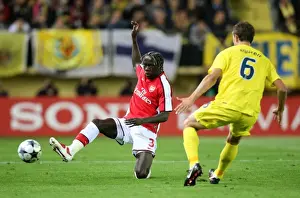 Villarreal V Arsenal 2008-9 Prints: Bacary Sagna (Arsenal) Sebastian Eguren (Villarreal)