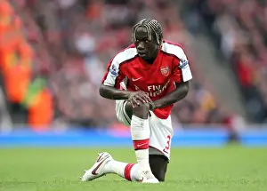 Arsenal V Aston Villa 2008-09 Prints: Bacary Sagna: Arsenal's Defensive Wall in 0:2 Loss to Aston Villa