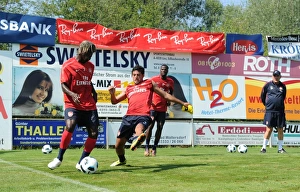 Bacary Sagna and Carlos Vela (Arsenal). Arsenal Training Camp, Bad Waltersdorf Bacary Sagna and Carlos Vela (Arsenal). Arsenal Training Camp, Bad Waltersdorf
