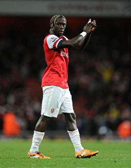 Bacary Sagna Celebrates at the Final Whistle: Arsenal vs. Liverpool, Premier League 2013-14