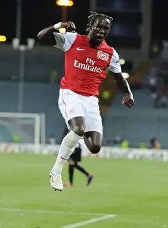 Udinese V Arsenal 2011-12 Prints: Bacary Sagna Celebrates Second Goal in Arsenal's UEFA Champions League Victory over Udinese Calcio (2011)