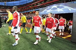 Images Dated 31st March 2010: Bacary Sagna, Gael Clichy and Thomas Vermaelen (Arsenal). Arsenal 2: 2 Barcelona