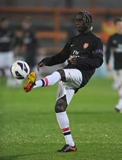 Arsenal U21 V Reading U21 2012-13 Prints: Bacary Sagna Gears Up for Arsenal U21 Clash Against Reading U21