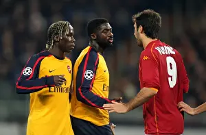 Bacary Sagna and Kolo Toure (Arsena) Mirko Vucinic (Roma)