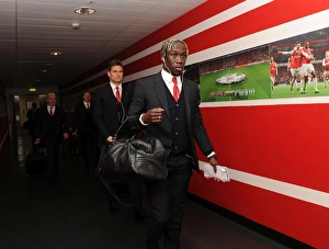 Arsenal v Liverpool - FA Cup 2013-14 Collection: Bacary Sagna and Olivier Giroud (Arsenal). Arsenal 2: 1 Liverpool. FA Cup 5th Round