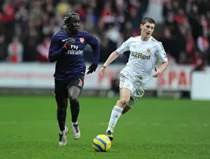 Bacary Sagna Outmaneuvers Ben Davies in FA Cup Clash: Swansea vs Arsenal