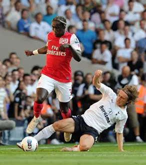 Tottenham Hotspur V Arsenal 2011-12 Prints: Bacary Sagna vs. Luka Modric: A Battle in the Premier League - Tottenham Hotspur 2:1 Arsenal (White Hart Lane)