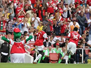 Arsenal V Celtic 2010-11 Prints: Bacary Sagna's Goal: Arsenal's 2nd against Celtic in Emirates Cup 2010