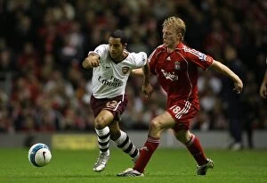 Images Dated 28th October 2007: The Battle of Anfield: Walcott vs. Kuyt - 1:1 Stalemate in the Premier League
