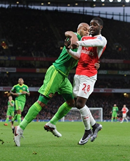 Arsenal Sunderland 2015-16 Prints: Battle for the Ball: Arsenal vs Sunderland, Premier League 2015-16