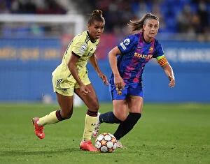 Barcelona v Arsenal Women 2021-22 Collection: Battle of the Best: Parris vs. Putellas in Barcelona's Champions League Showdown Against Arsenal